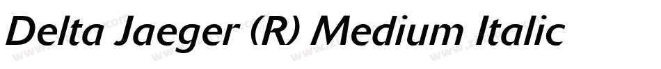 Delta Jaeger (R) Medium Italic字体转换